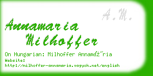 annamaria milhoffer business card